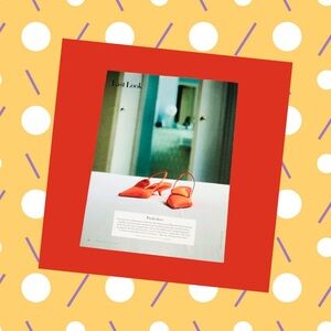 Orange Color Prada Shoes Advertising Print